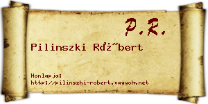 Pilinszki Róbert névjegykártya